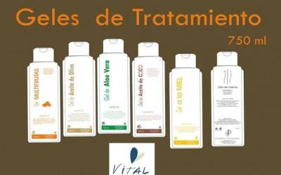 Nueva Linea 2013 de Línea de Geles de Baños  Multifrutas,  Aceite Oliva, Aloe Vera, Coco, Miel, Avena.